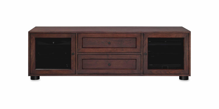 Majestic Solid Wood Media Console - with dovetail media storage drawers - Espresso Cherry - 70" Wide - Made in the USA