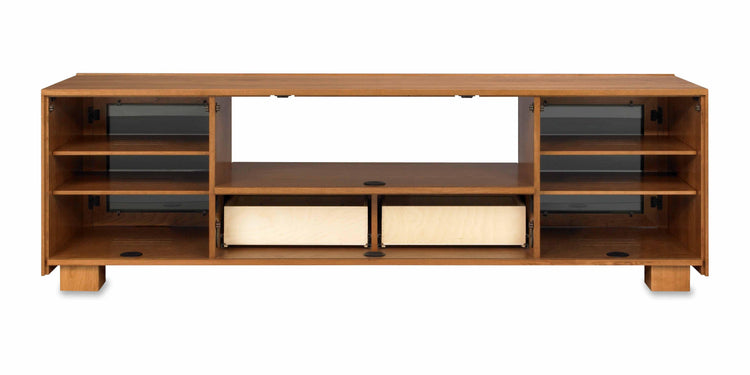 Haven Solid Wood Media Console - Removable Back Panels - Wire Management